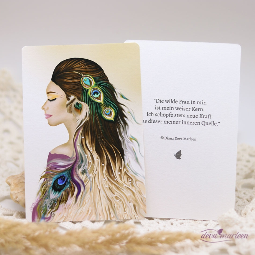 Göttinnenkraft Impulskarte Affirmationskunst Ritual Kartendeck ganzheitliche Kunst